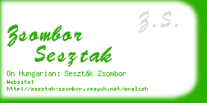 zsombor sesztak business card